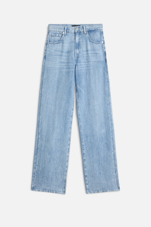 STOVEPIPE STRAIGHT in Indigo Linen