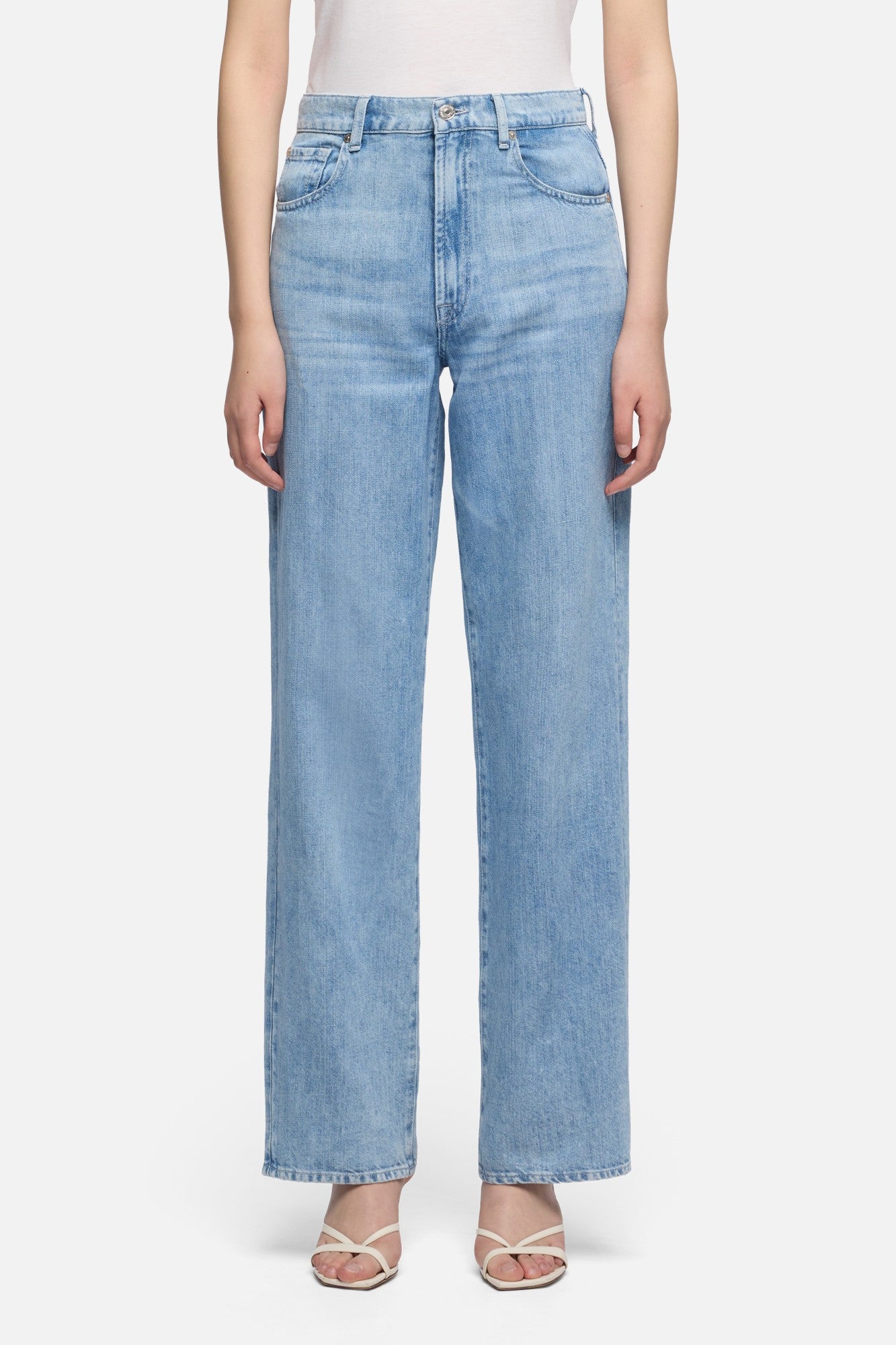 STOVEPIPE STRAIGHT in Indigo Linen Iris | 7 For All Mankind