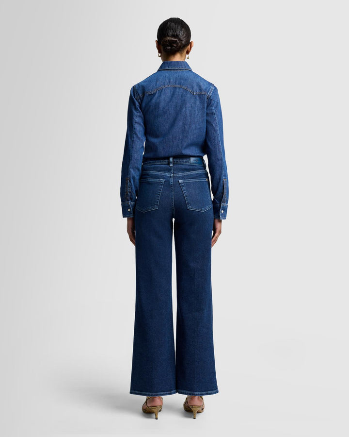 【WONDER WONDER】Dalph Star Cubic Black Blue Wide DenimPants WONDER WONDER Denim Pants Items | 60% - Asian Fashion Online