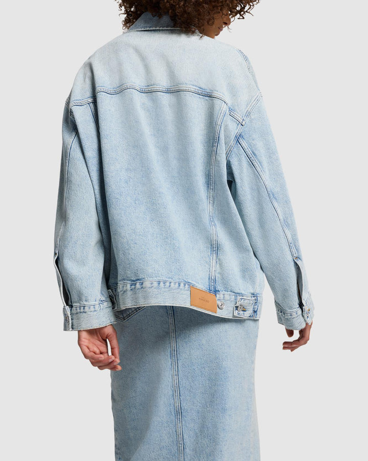 ジャケット 7 For All Mankind OLI TRUCKER SAHARA JACKET MANKIND Oli Oversized Trucker in Sahara | 7 For All Mankind