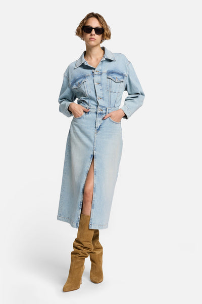 MANKIND Relaxed Denim Dress in Sahara