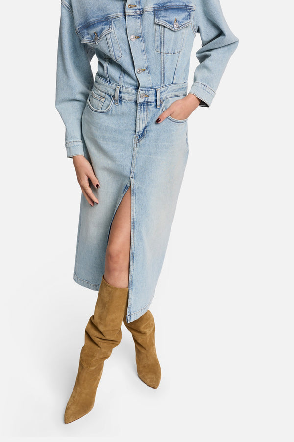 MANKIND Relaxed Denim Dress in Sahara