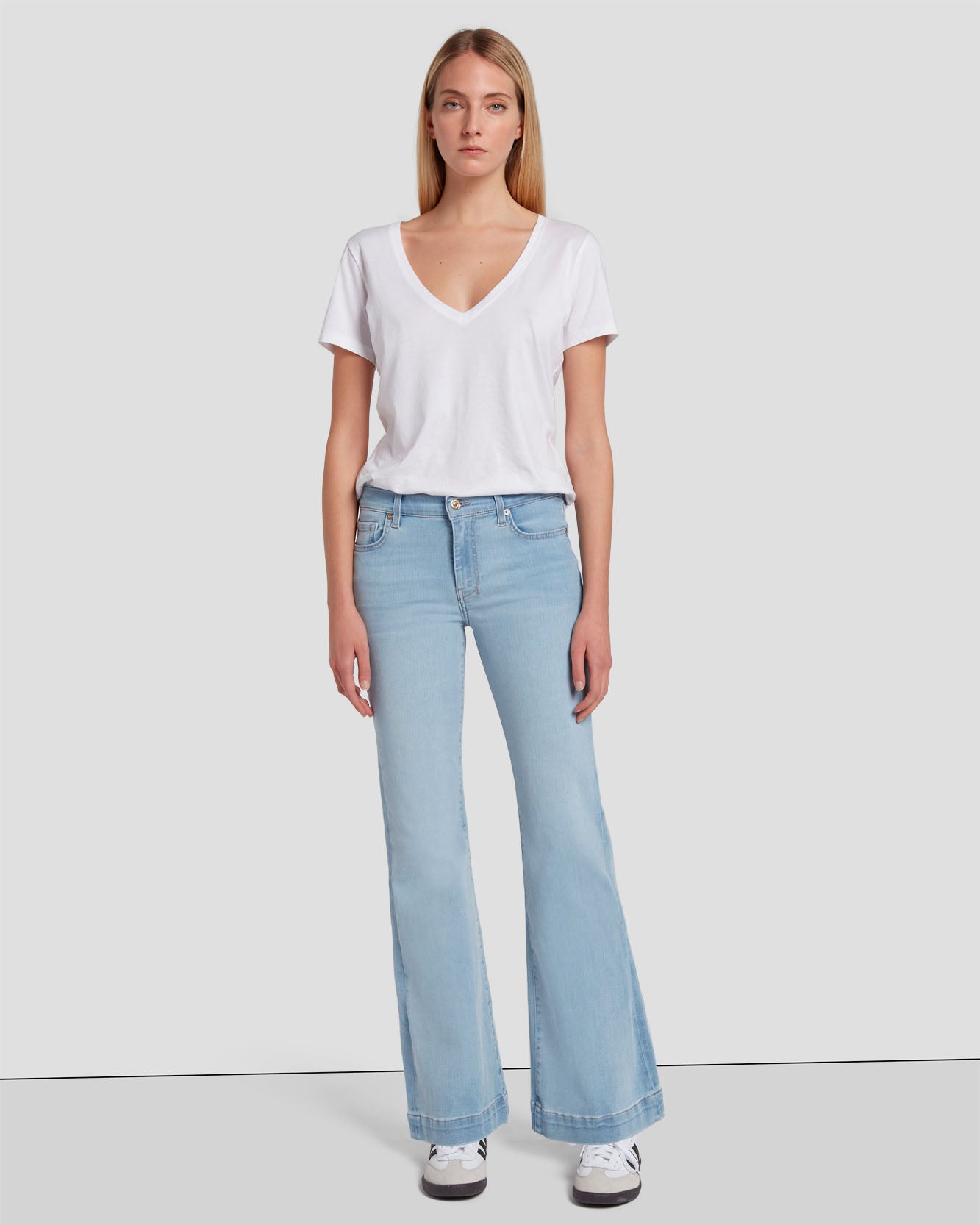 デニム・ジーパン 7 For All Mankind 'Dojo Tailorless' jeans (JSDJ5260LB 7F00) Tailorless Dojo in Distressed Authentic Light | 7 For All