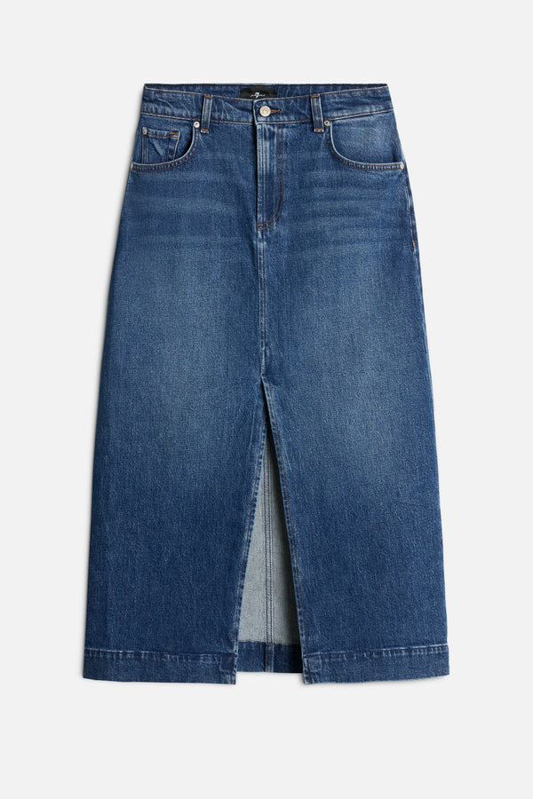 AMBER DENIM MIDI SKIRT