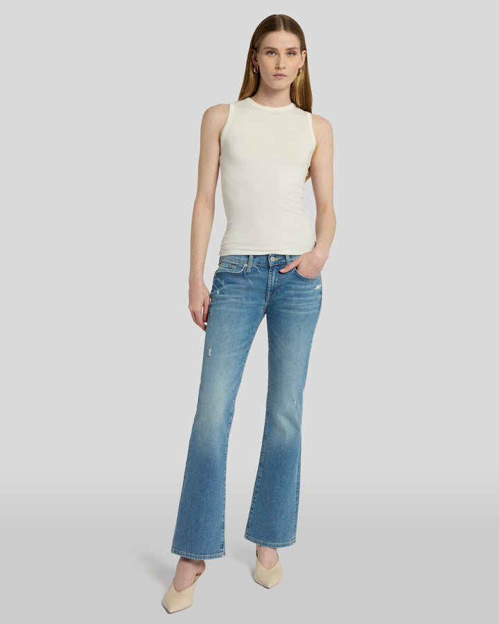Solei Boot Cut Fit Jeans For Girls (30, Denim Blue), Bell Bottom
