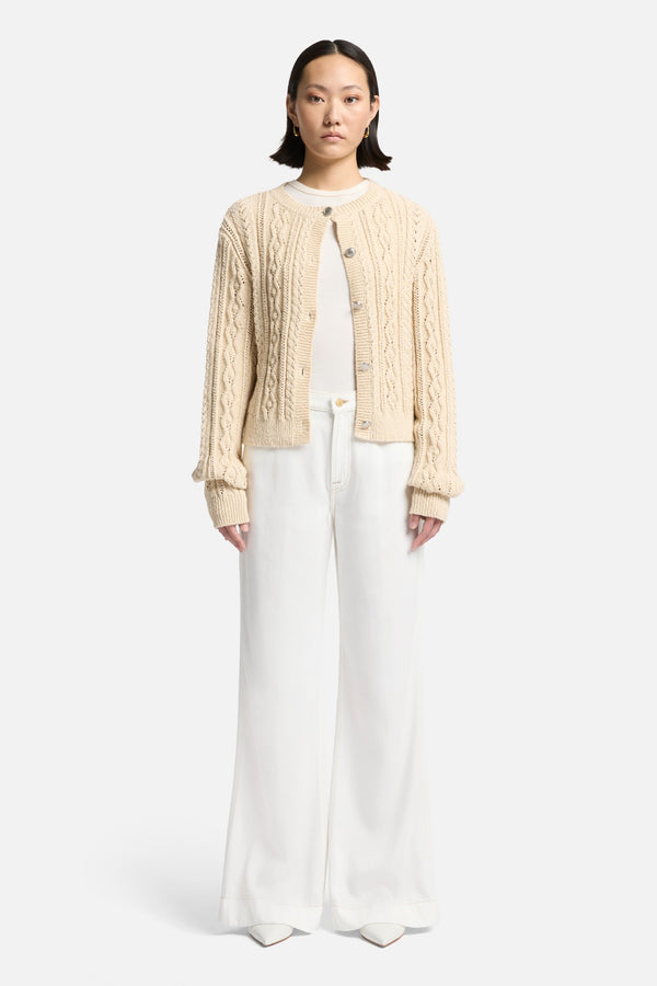 Tailorless Denim Lustre Modern Dojo in Blanc