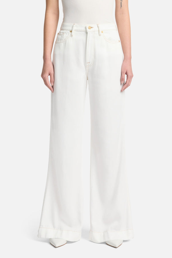 Tailorless Denim Lustre Modern Dojo in Blanc