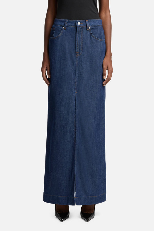 Weightless Front Slit Maxi Skirt in Halona