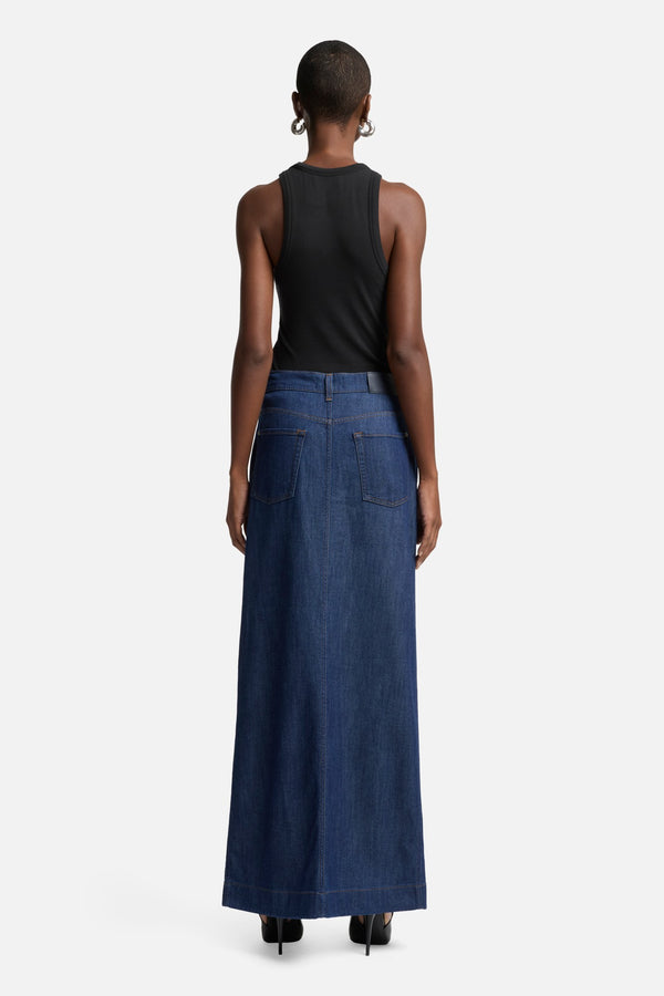 Weightless Front Slit Maxi Skirt in Halona
