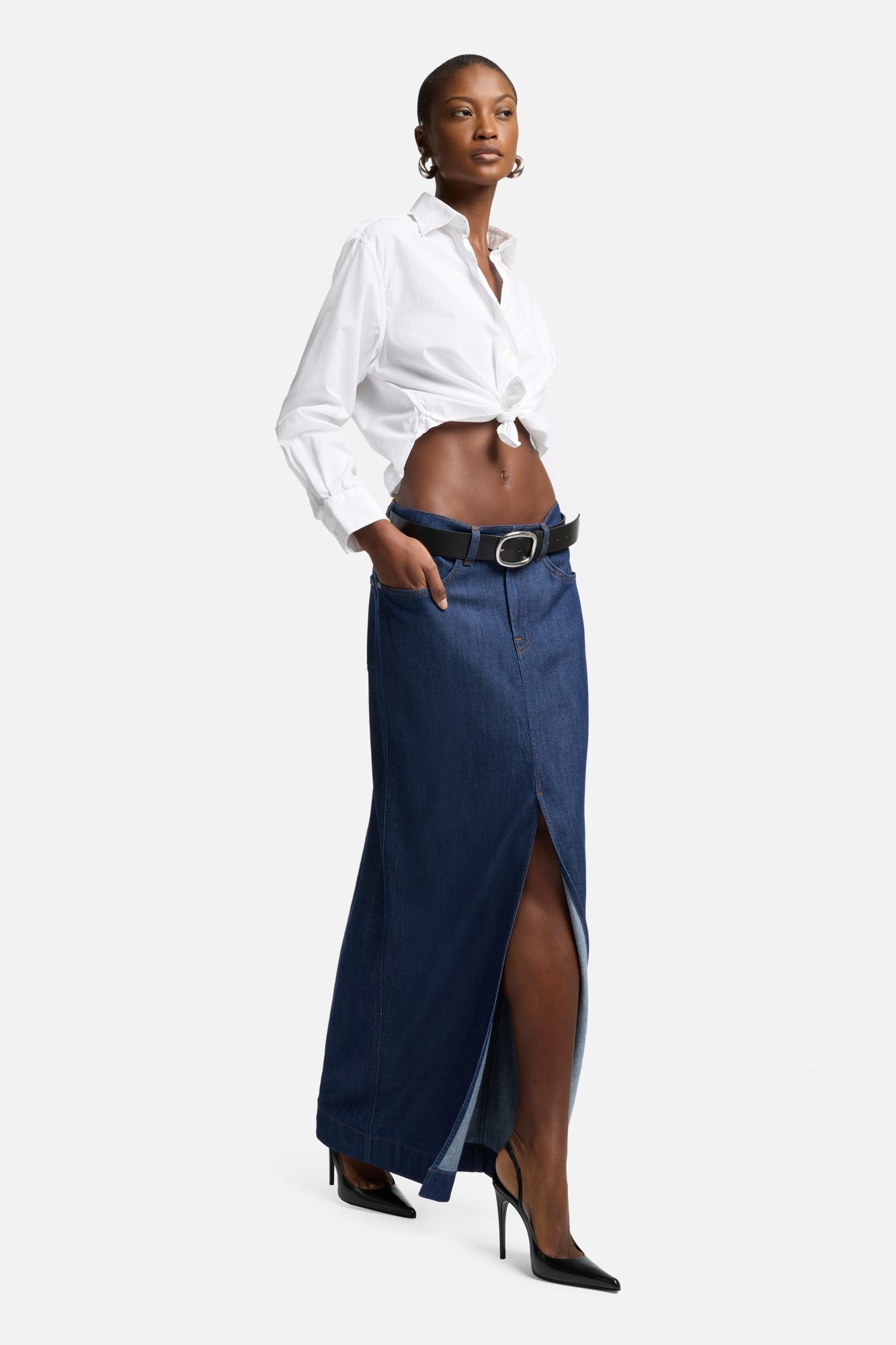Weightless Front Slit Maxi Skirt in Halona | 7 For All Mankind