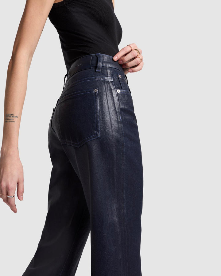 Tess Trouser in Coated Moonshine