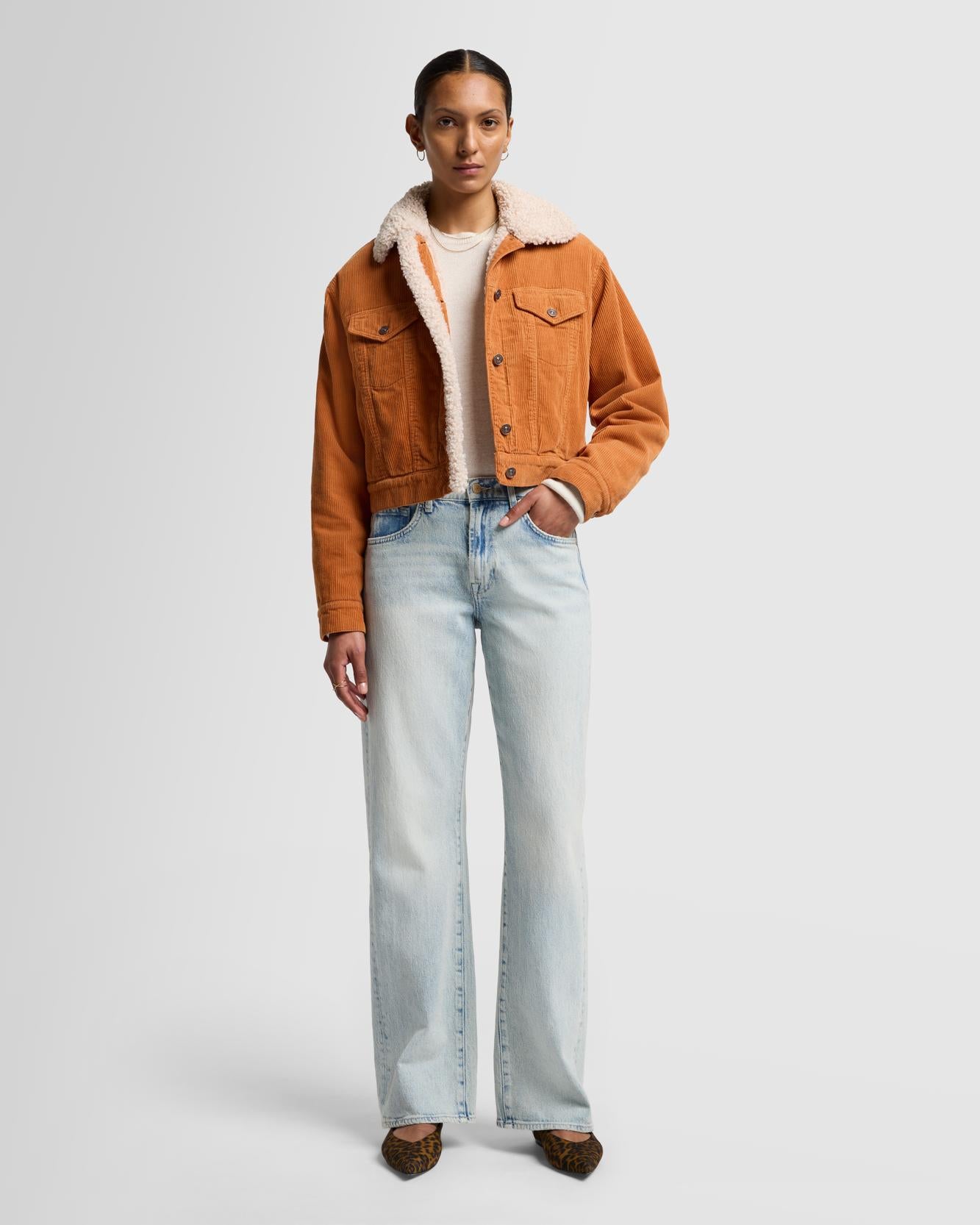 for all mankind Perfect Trucker Jacket Denim Jackets Free