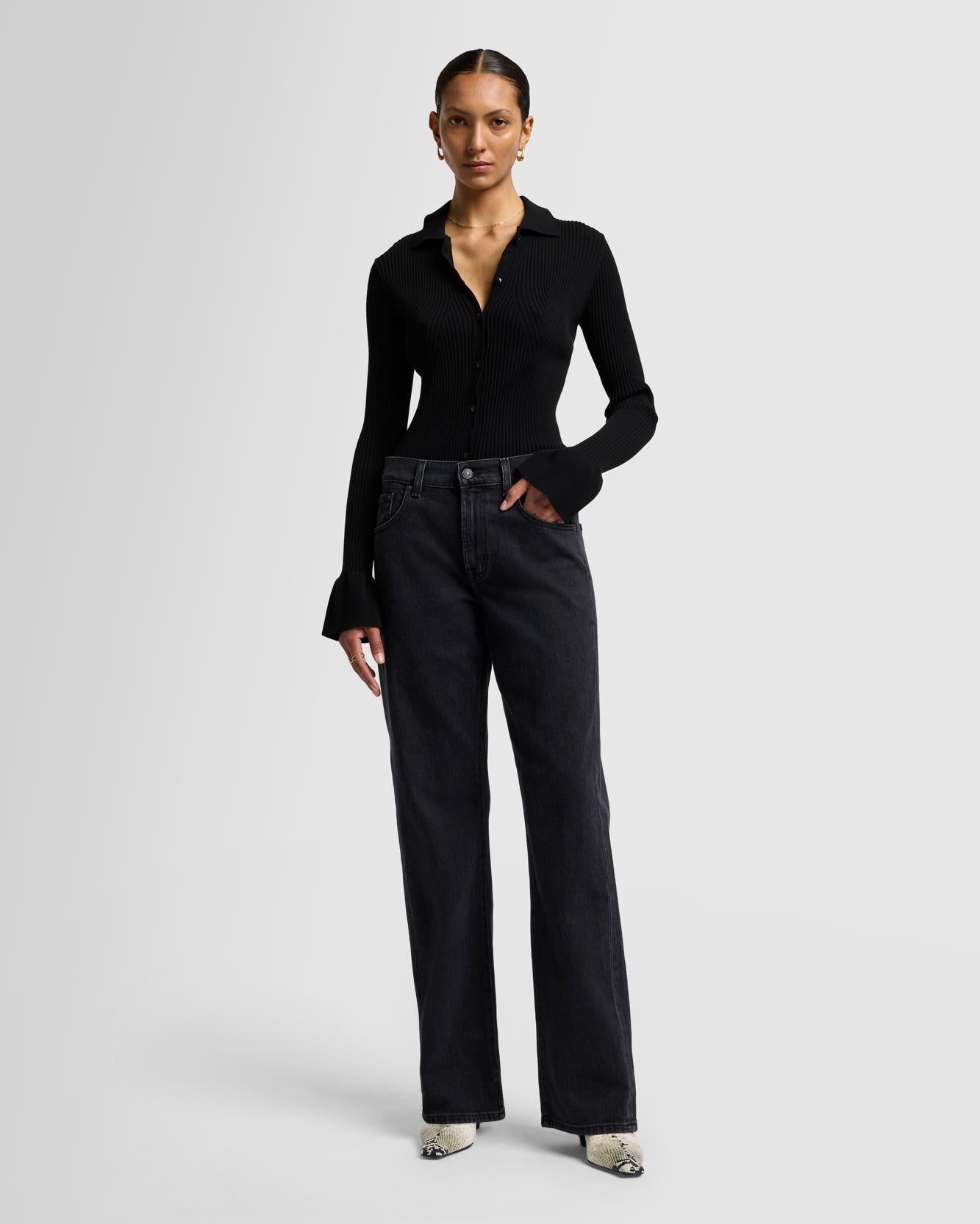 デニム・ジーパン 7 For All Mankind 'Tess' jeans MANKIND Tess Trouser in Santa Cruz | 7 For All Mankind