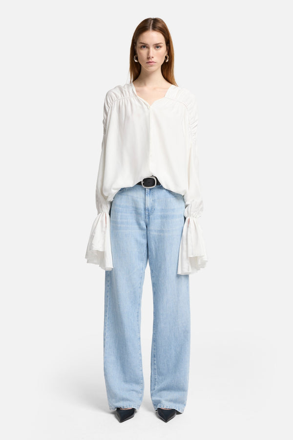 Indigo Linen Tess Trouser in Kansas