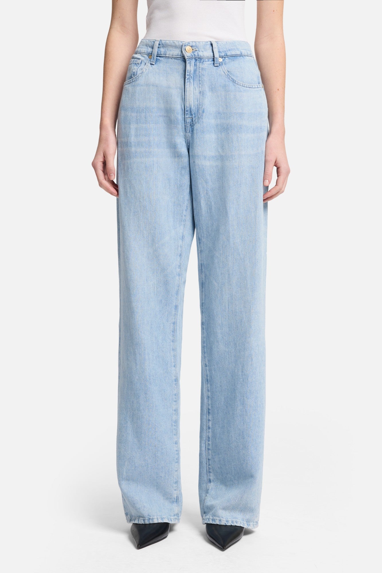 Indigo Linen Tess Trouser in Kansas | 7 For All Mankind
