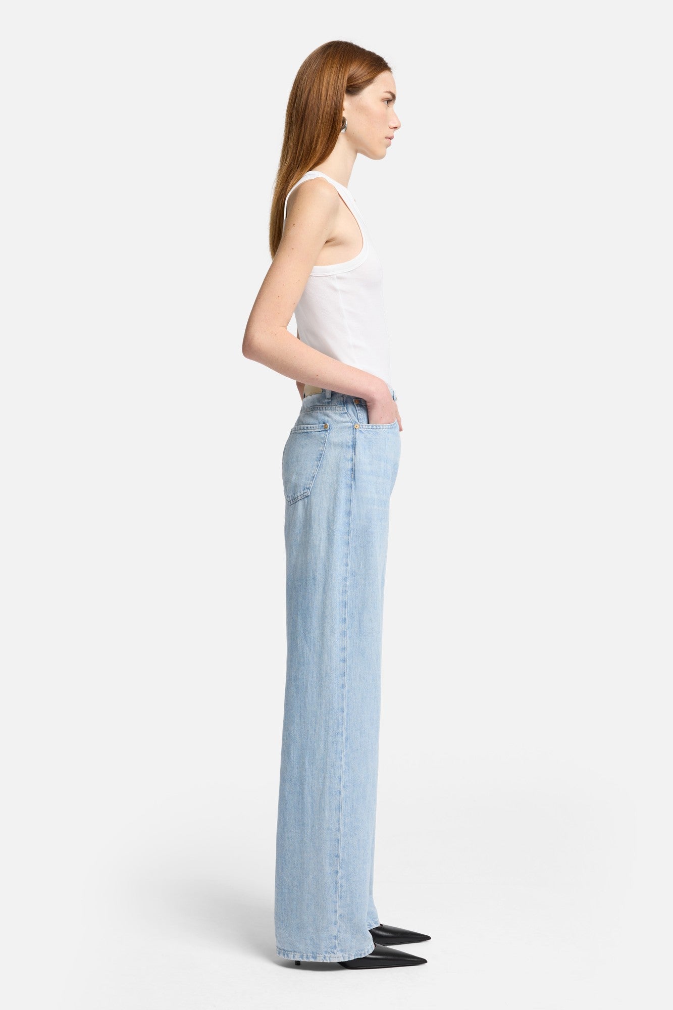 Indigo Linen Tess Trouser in Kansas | 7 For All Mankind