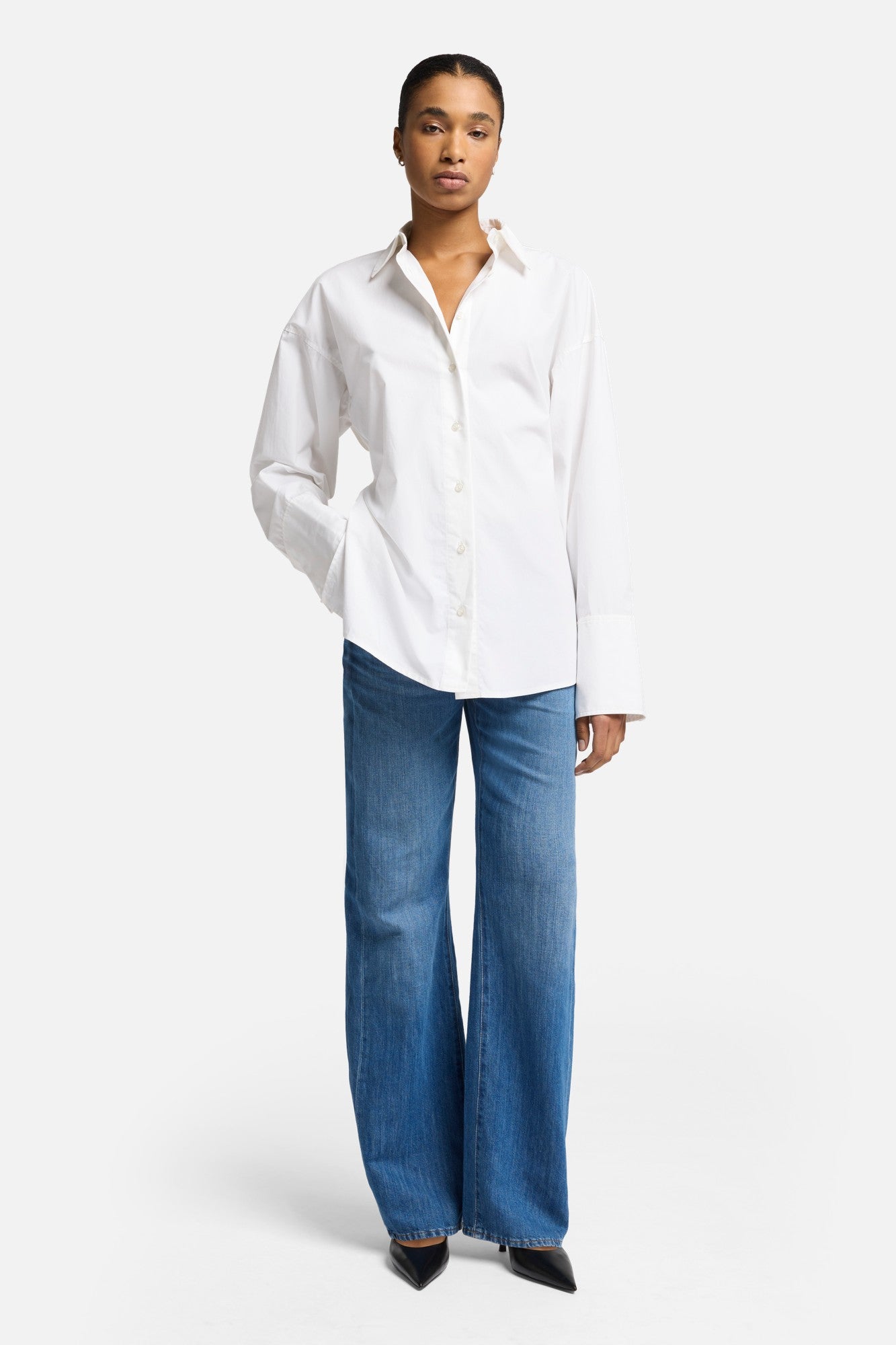 Indigo Linen Tess Trouser in Phoenix | 7 For All Mankind