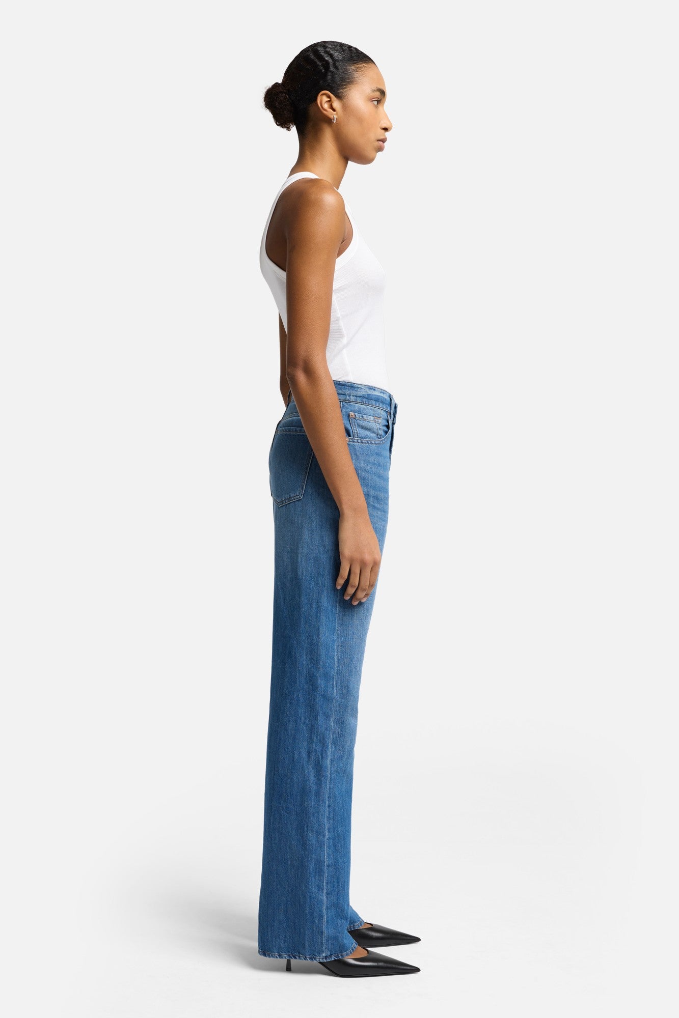 Indigo Linen Tess Trouser in Phoenix | 7 For All Mankind