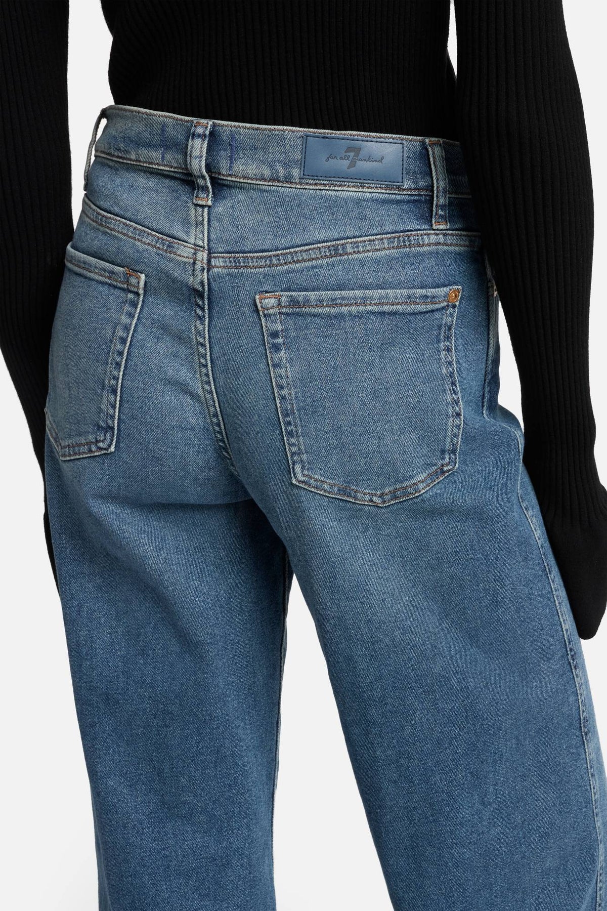7 For All Mankind Lotta Oceanstone, blauw (mid blue), 28W 7 For All Mankind Lotta Oceanstone, blauw (mid blue), 28W