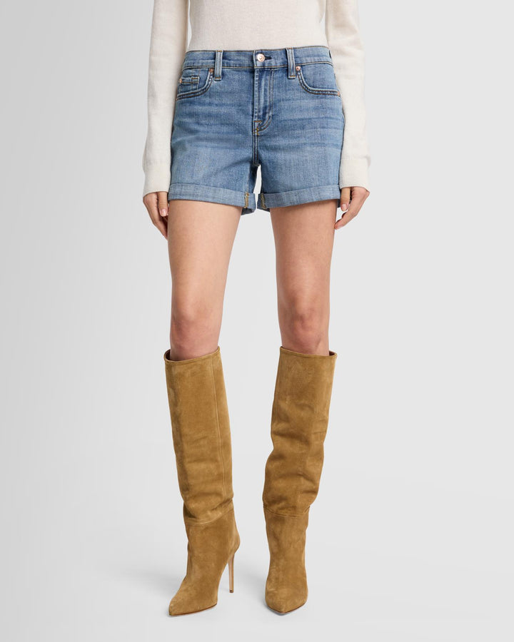 Broken Twill Mid Roll Short in Bright Light