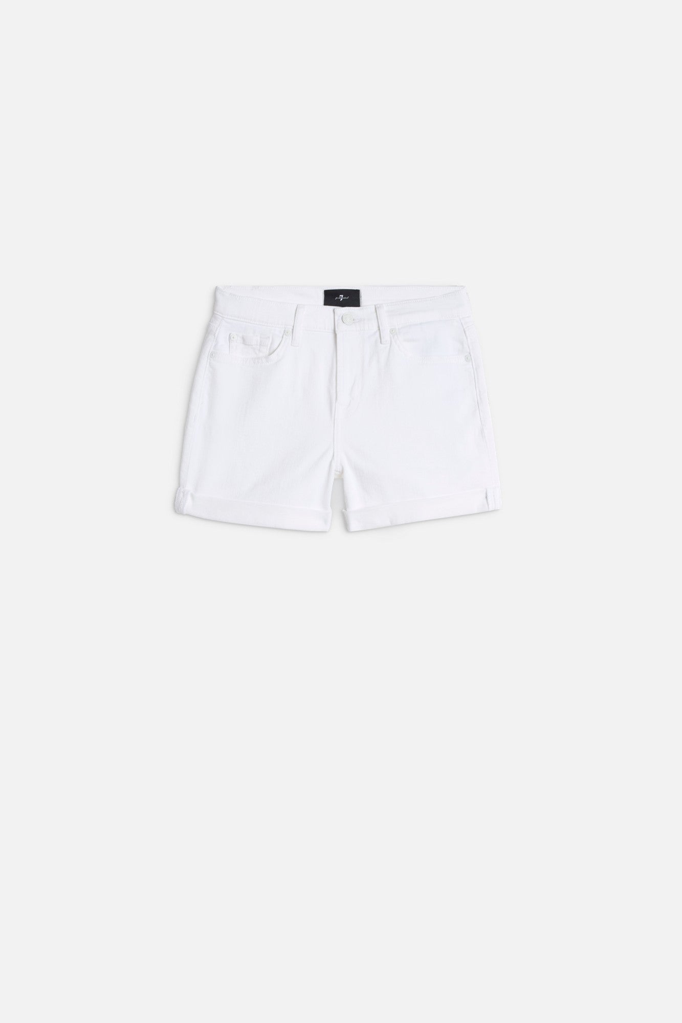 Mid Roll Short In Broken Twill White | 7 For All Mankind
