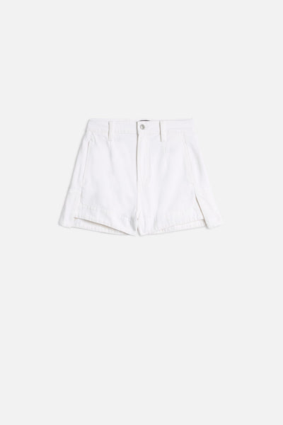 Denim Tailored Short in Brilliant White
