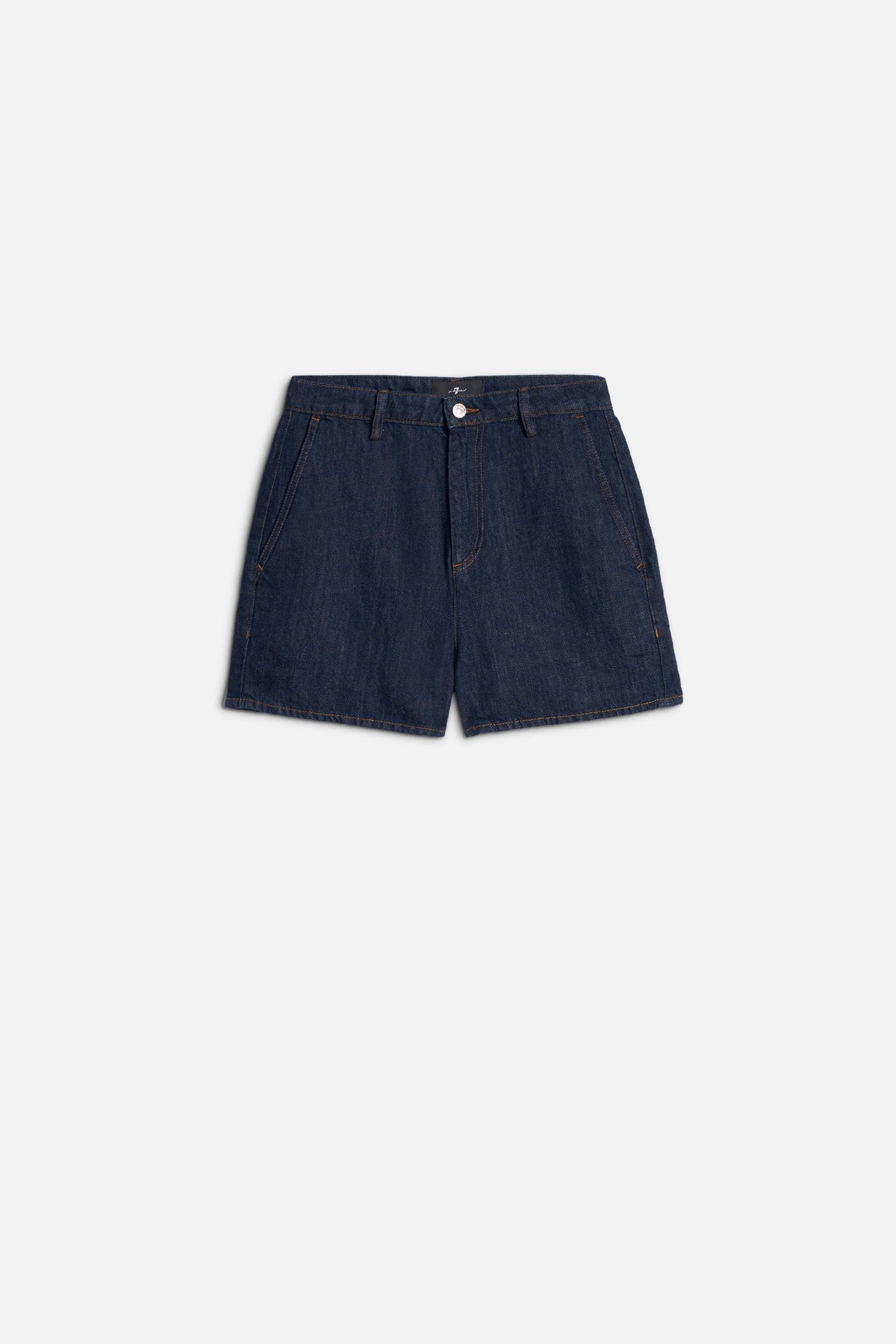 TROUSER SHORT in Indigo Linen Blossom | 7 For All Mankind