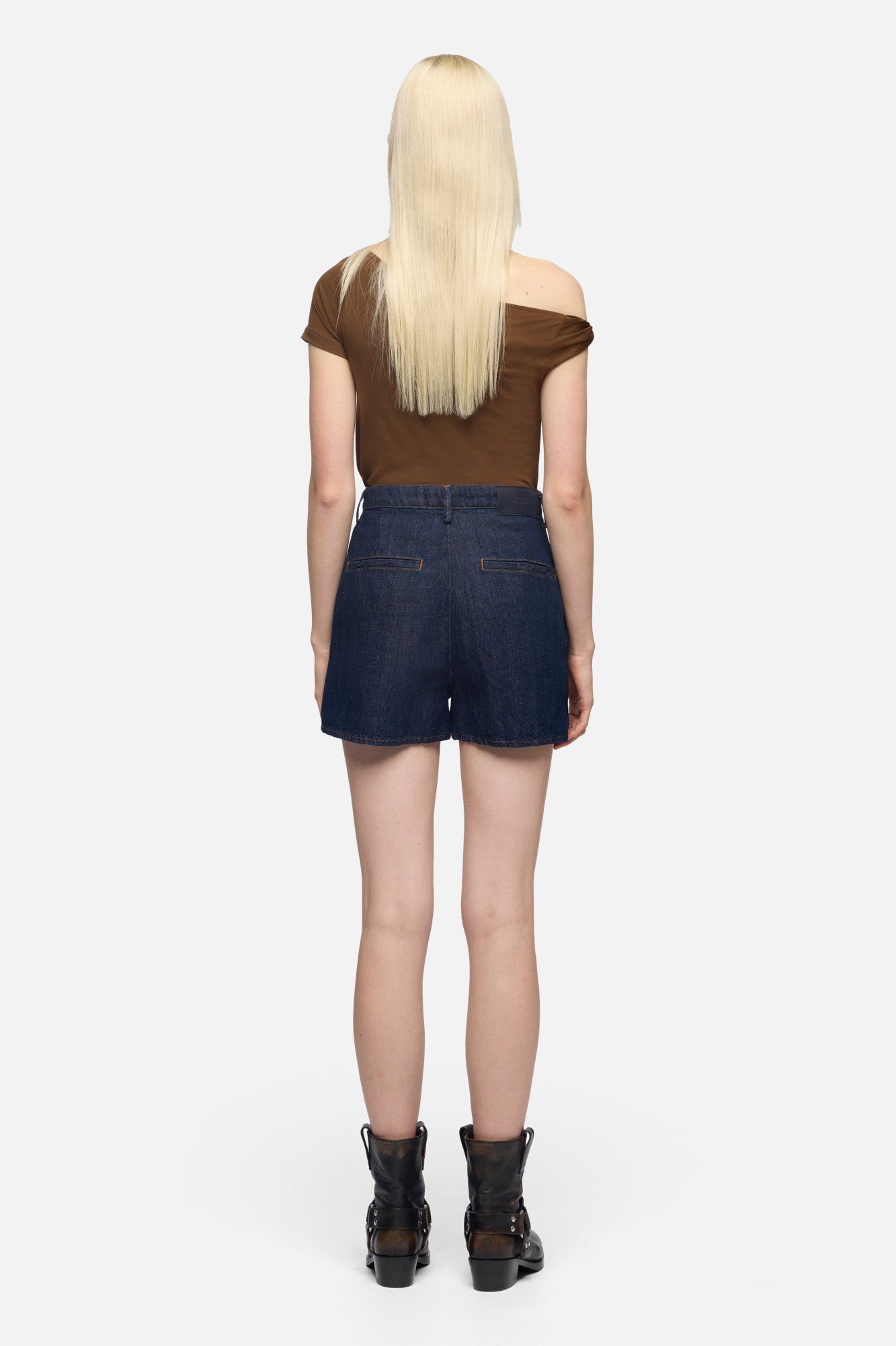 TROUSER SHORT in Indigo Linen Blossom | 7 For All Mankind