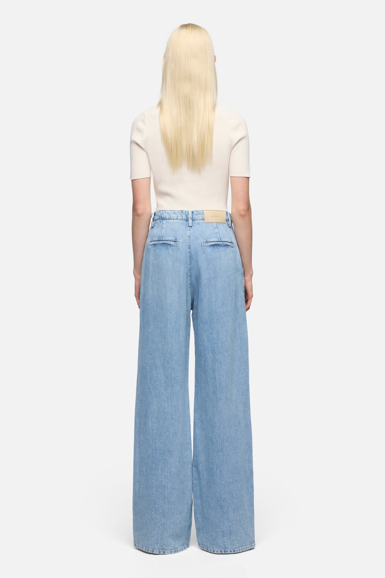 WIDE TROUSER in Indigo Linen Iris | 7 For All Mankind