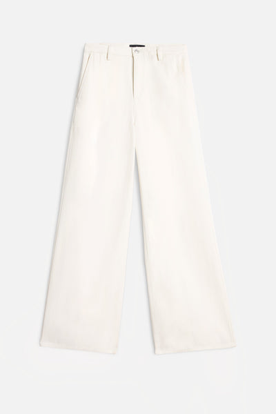 WIDE TROUSER in Denim Linen Ostuni
