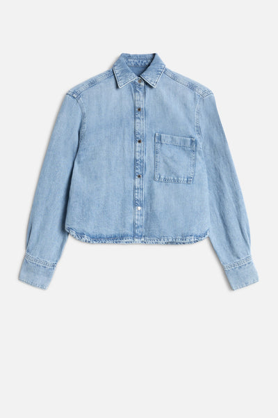 IVY SHIRT in Indigo Linen Iris