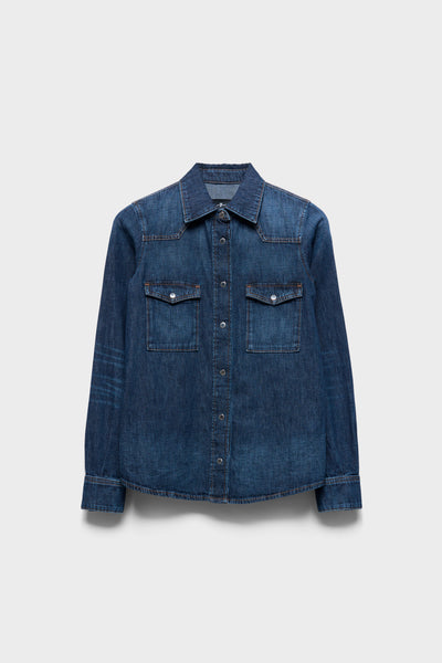 WESTERN SHIRT in Denim Rainfall