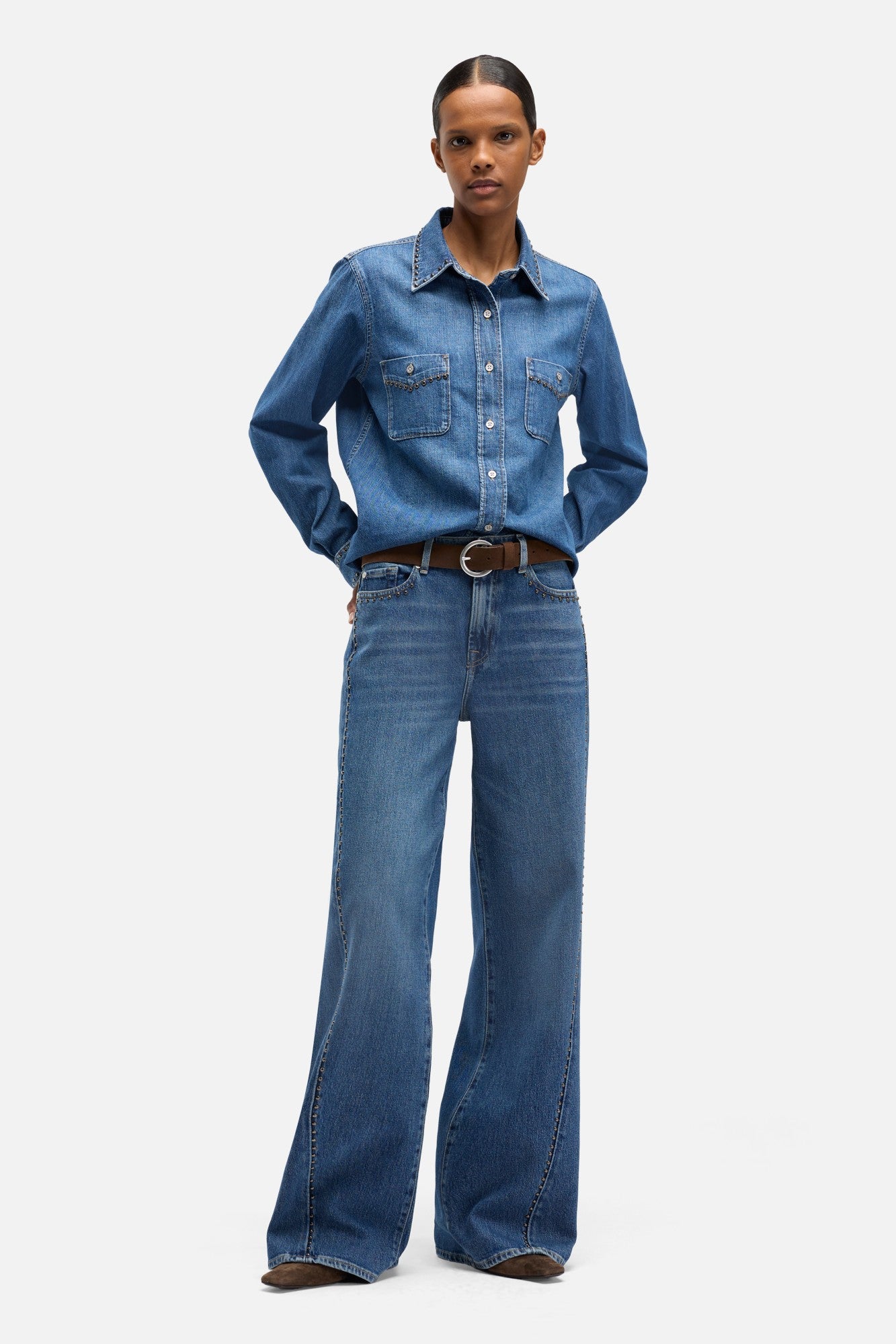 Denim Western Shirt in Street Wise | 7 For All Mankind