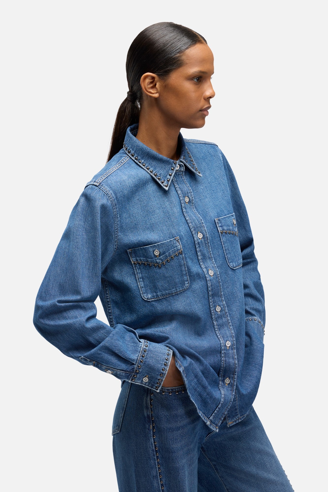 Denim Western Shirt in Street Wise | 7 For All Mankind