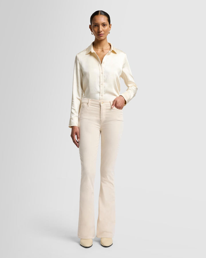Velvet High Waist Ali in Eggshell