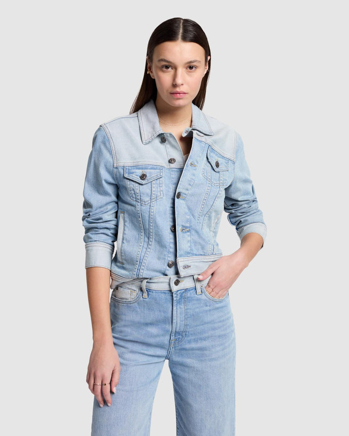 7 for all mankind women's denim jacket hotsell