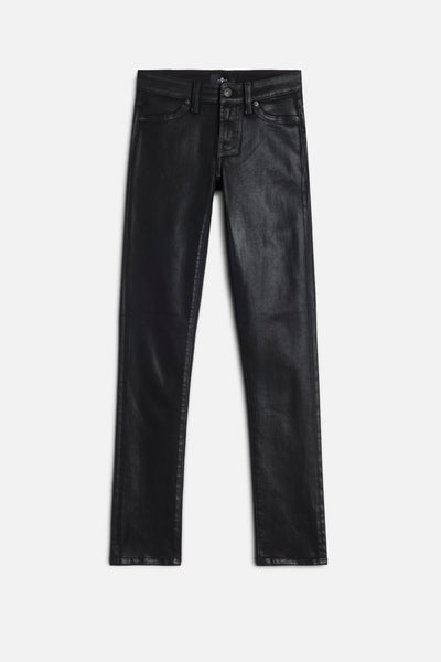 LOW SKINNY in Coated Slim Illusion Black