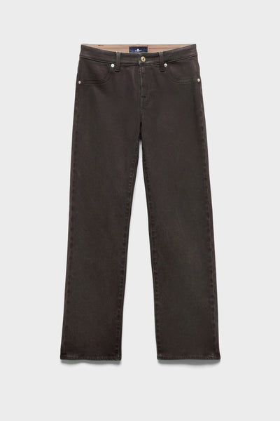 CALIE STRAIGHT in Coated Denim Brown