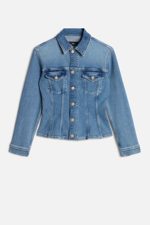 SLIM TRUCKER JACKET in Luxe Vintage