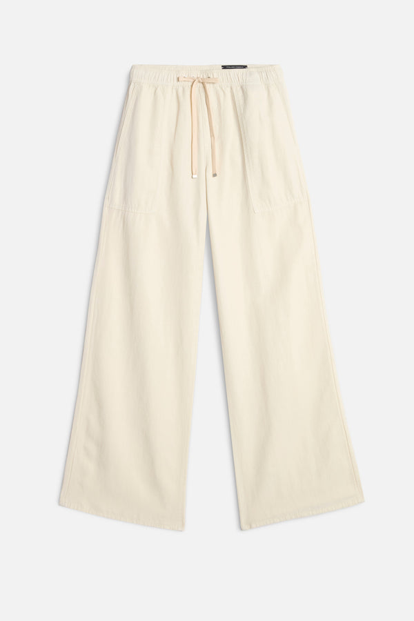 UTILITY PULL ON WIDE LEG in Lyocell Linen