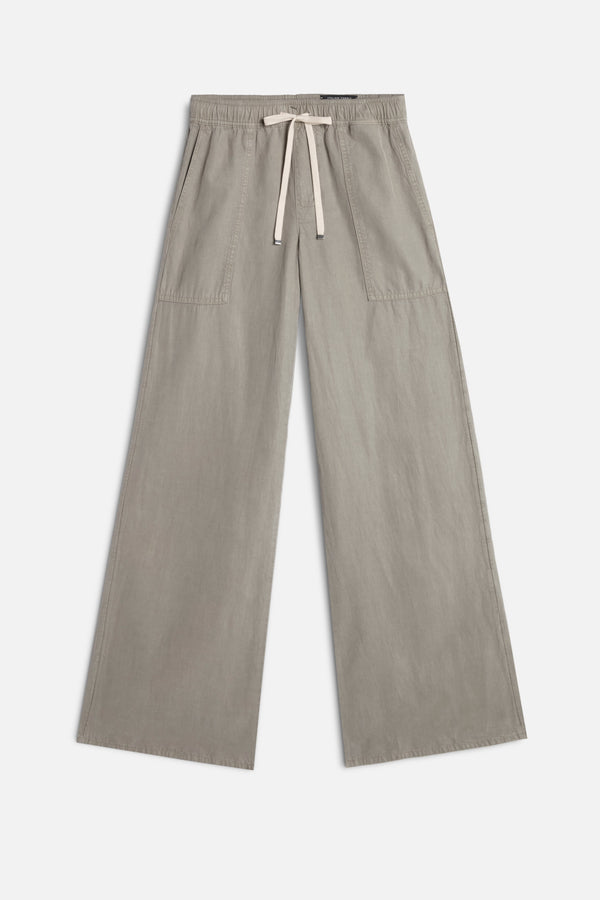 UTILITY PULL ON WIDE LEG in Lyocell Linen