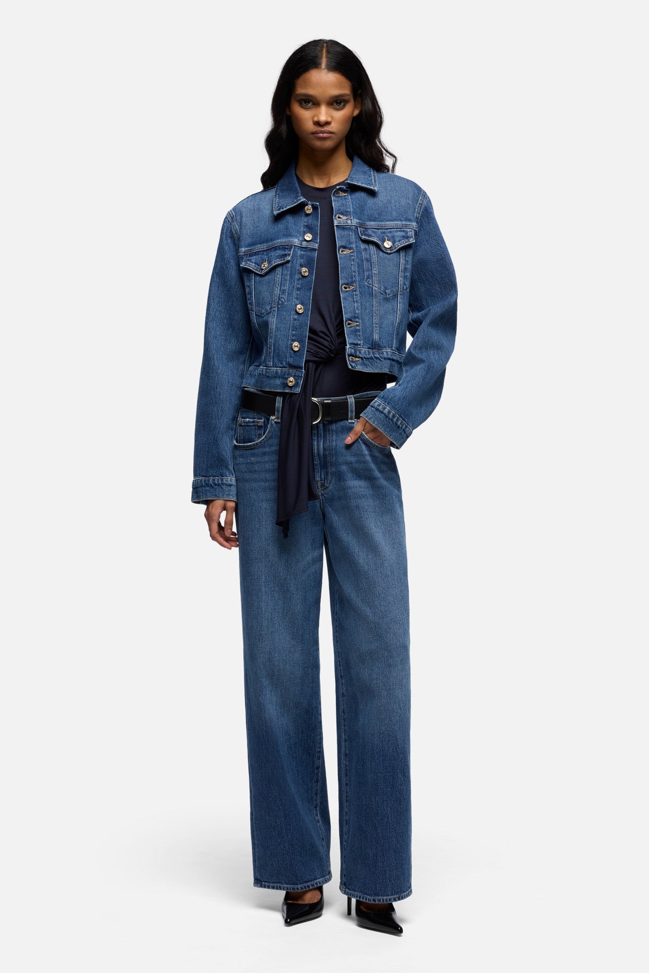 DARTED STOVEPIPE STRAIGHT in Comfort Seaside | 7 For All Mankind