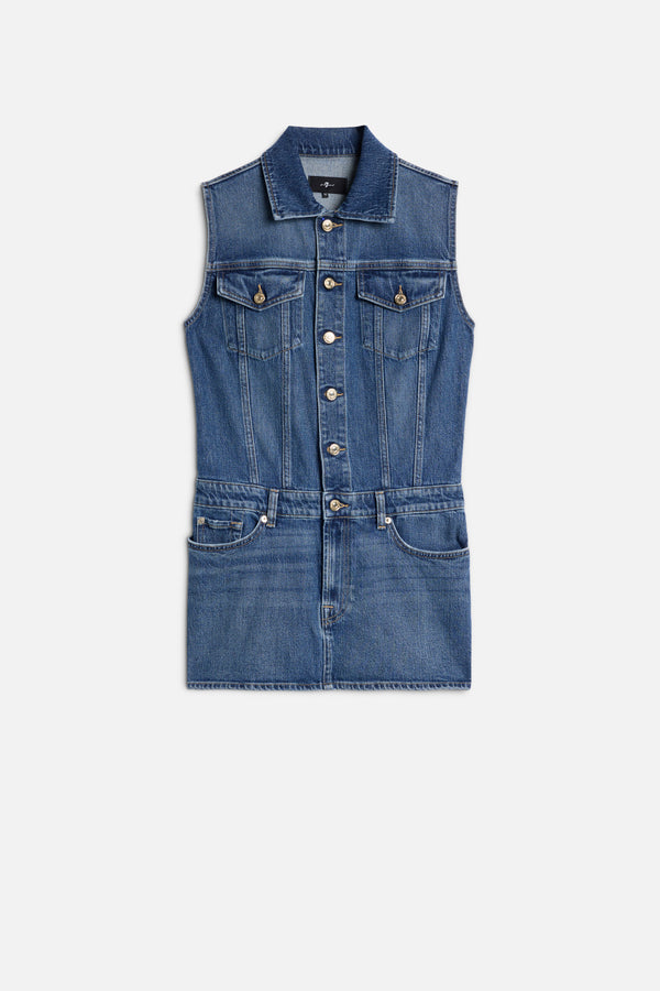 DARTED MINI DRESS