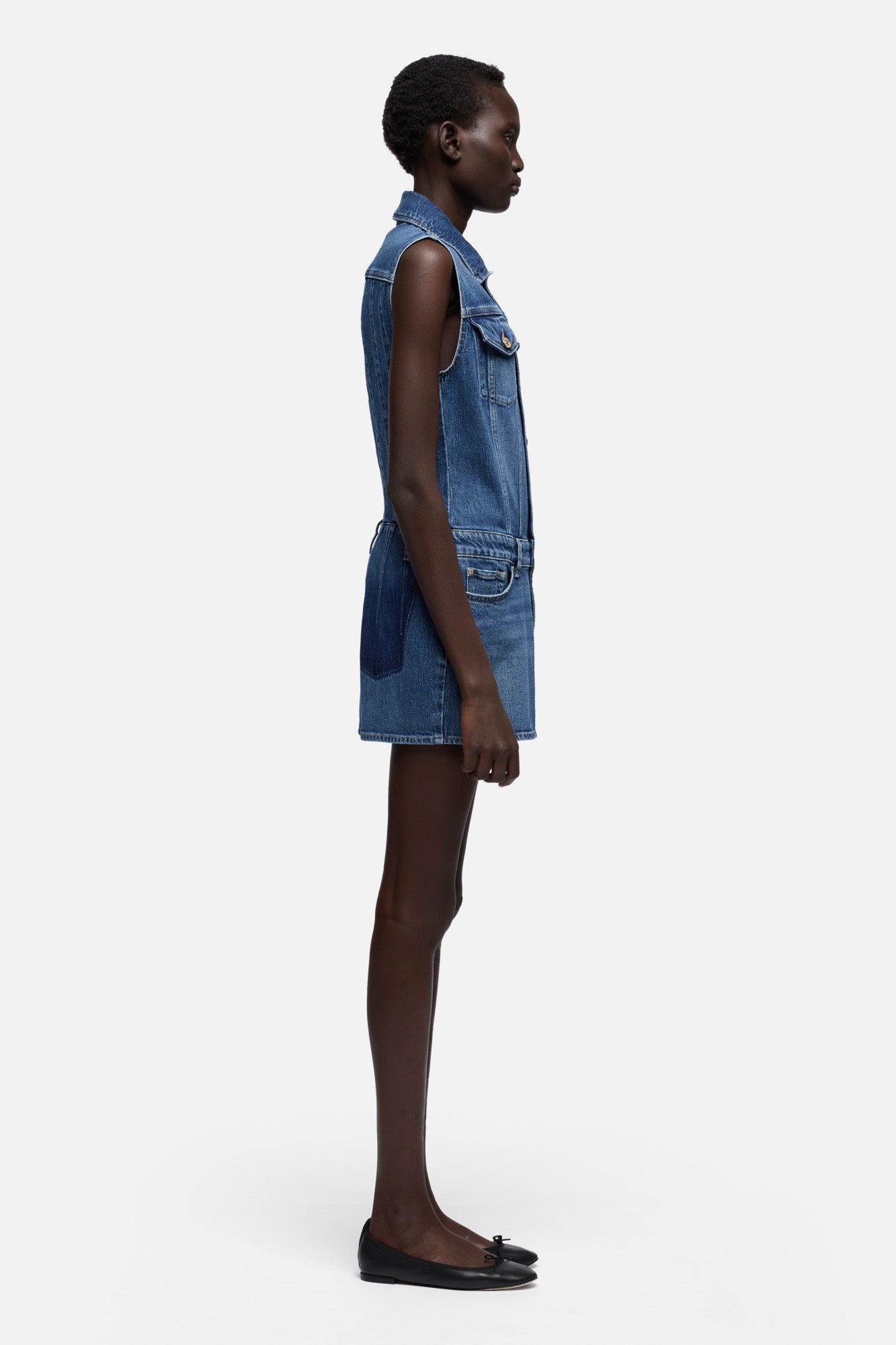 DARTED MINI DRESS in Comfort Seaside | 7 For All Mankind
