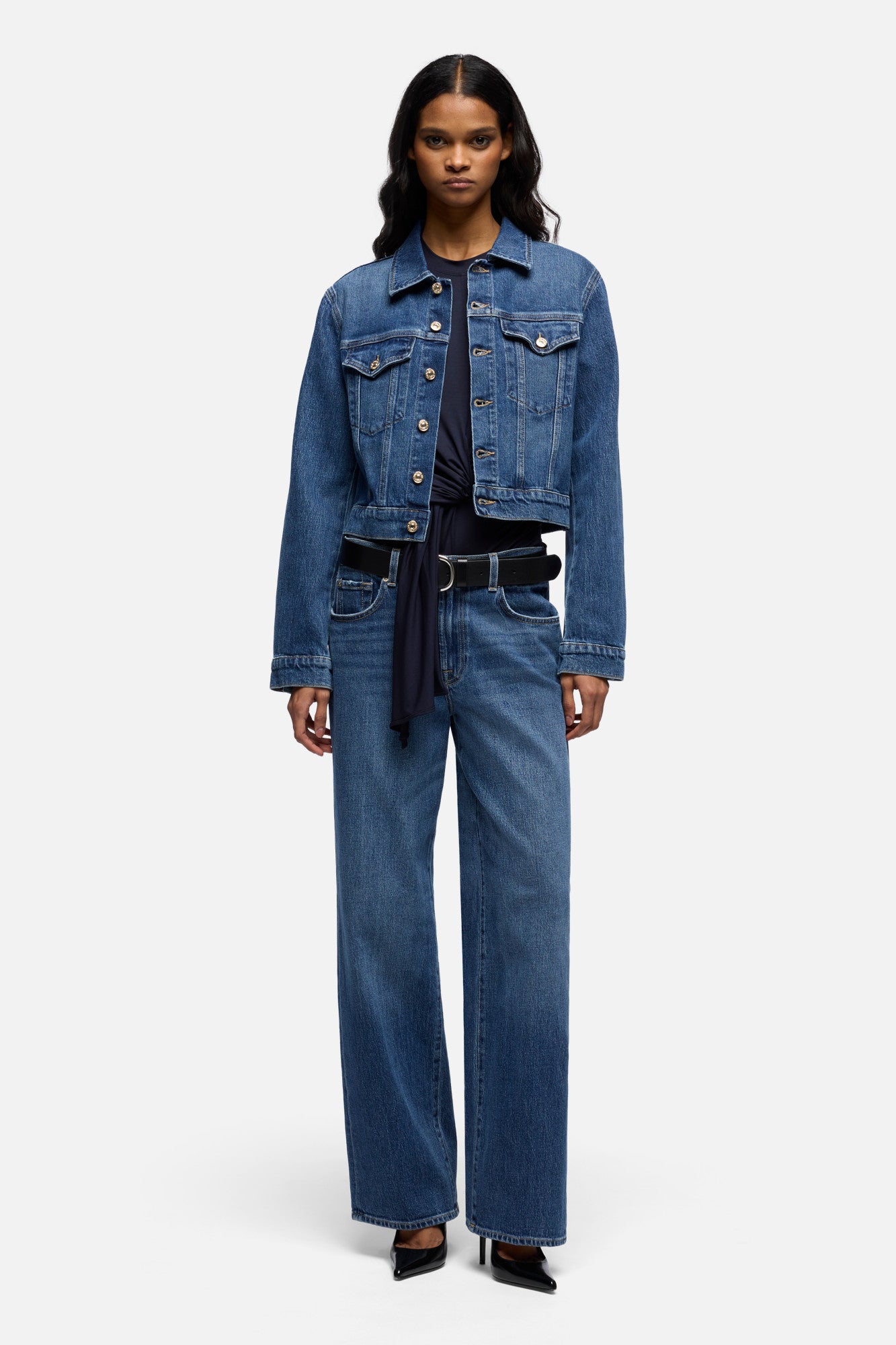 ジャケット・アウター deres parisienne jacket & pants(size 1) DARTED SHRUNKEN JACKET in Comfort Seaside | 7 For All Mankind