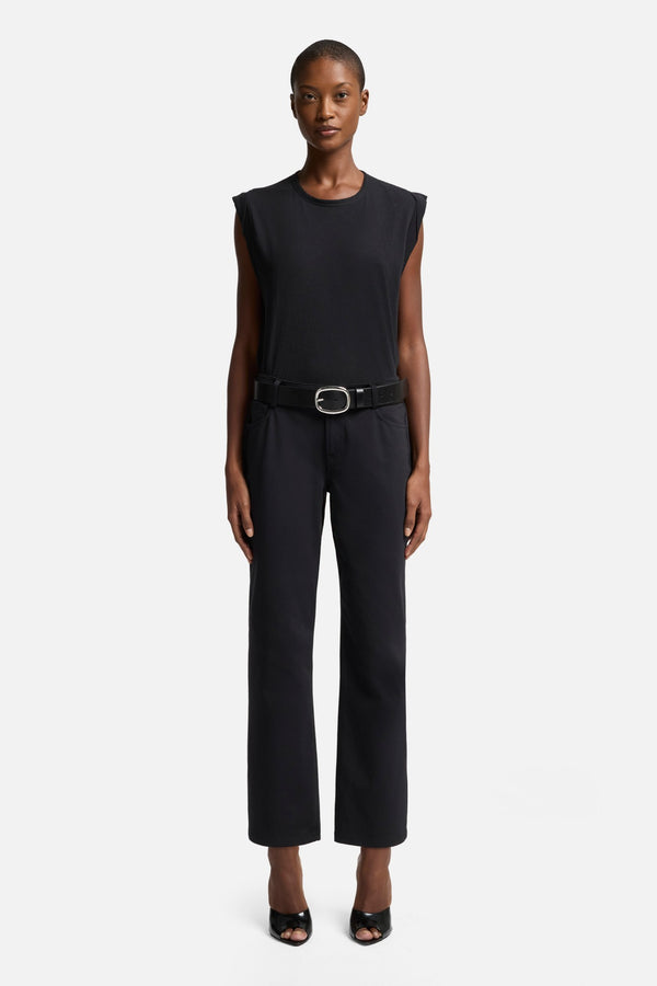 Luxe Performance Knit Calie Straight Ankle in Black
