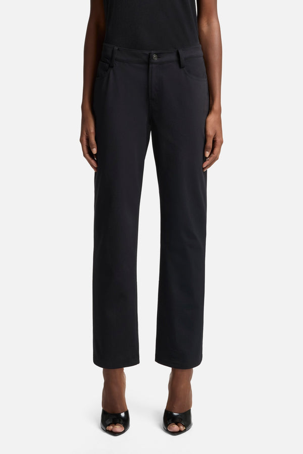 Luxe Performance Knit Calie Straight Ankle in Black