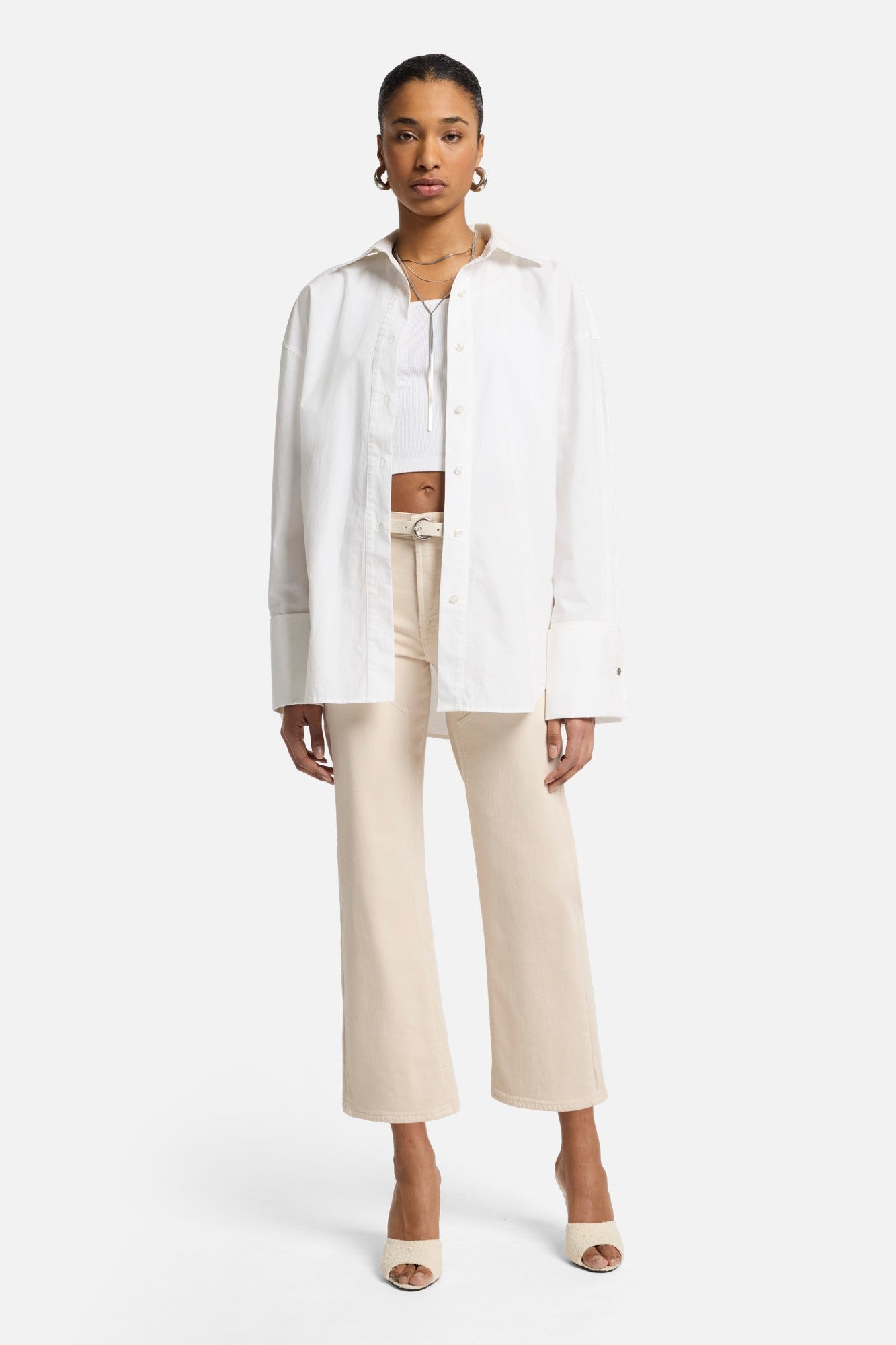Luxe Vintage Cropped Alexa in Creme | 7 For All Mankind