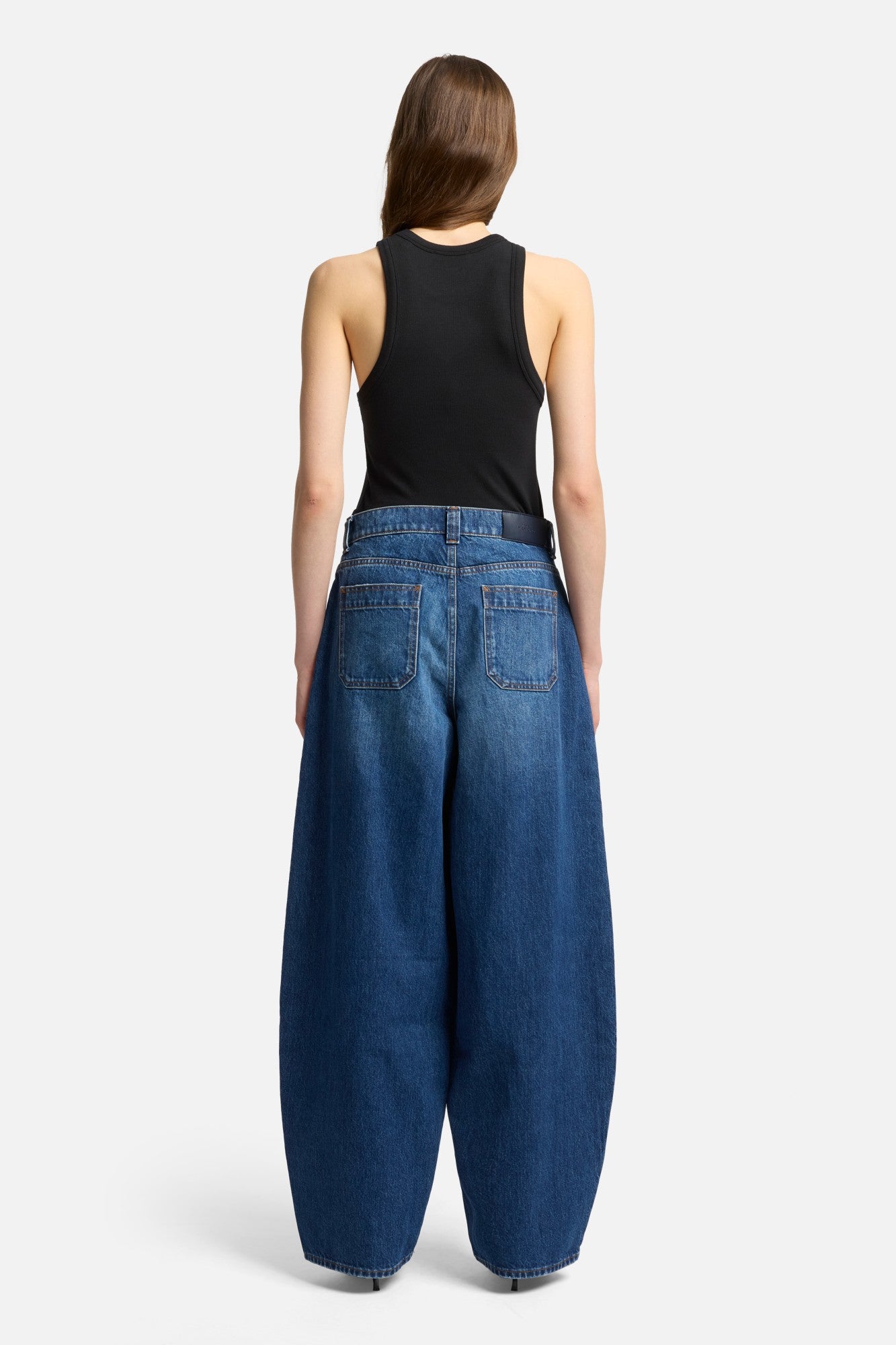 MANKIND Studded Balloon Jeans in Le Blue | 7 For All Mankind