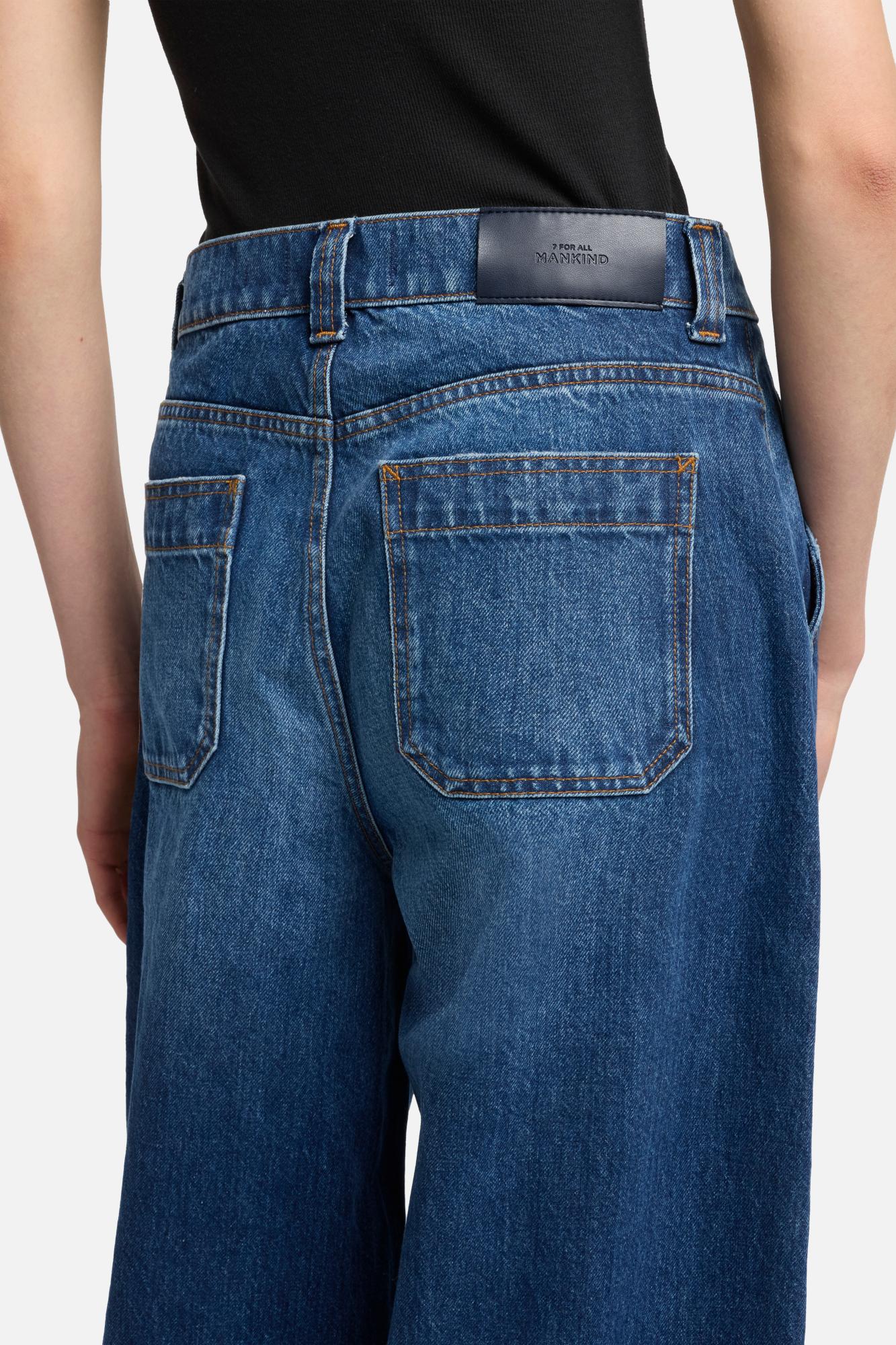 MANKIND Studded Balloon Jeans in Le Blue | 7 For All Mankind